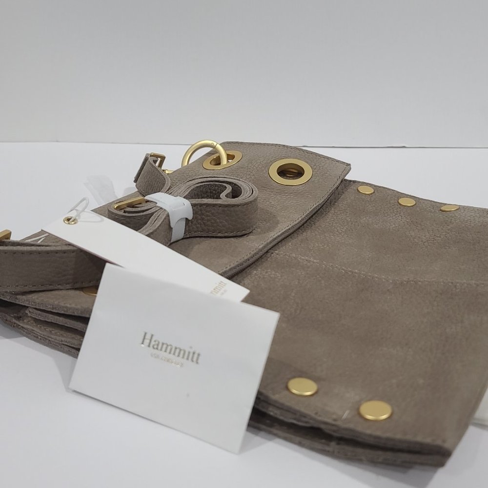 Hammitt Taupe Leather Crossbody with Gold Hardware - Picture 11 of 14